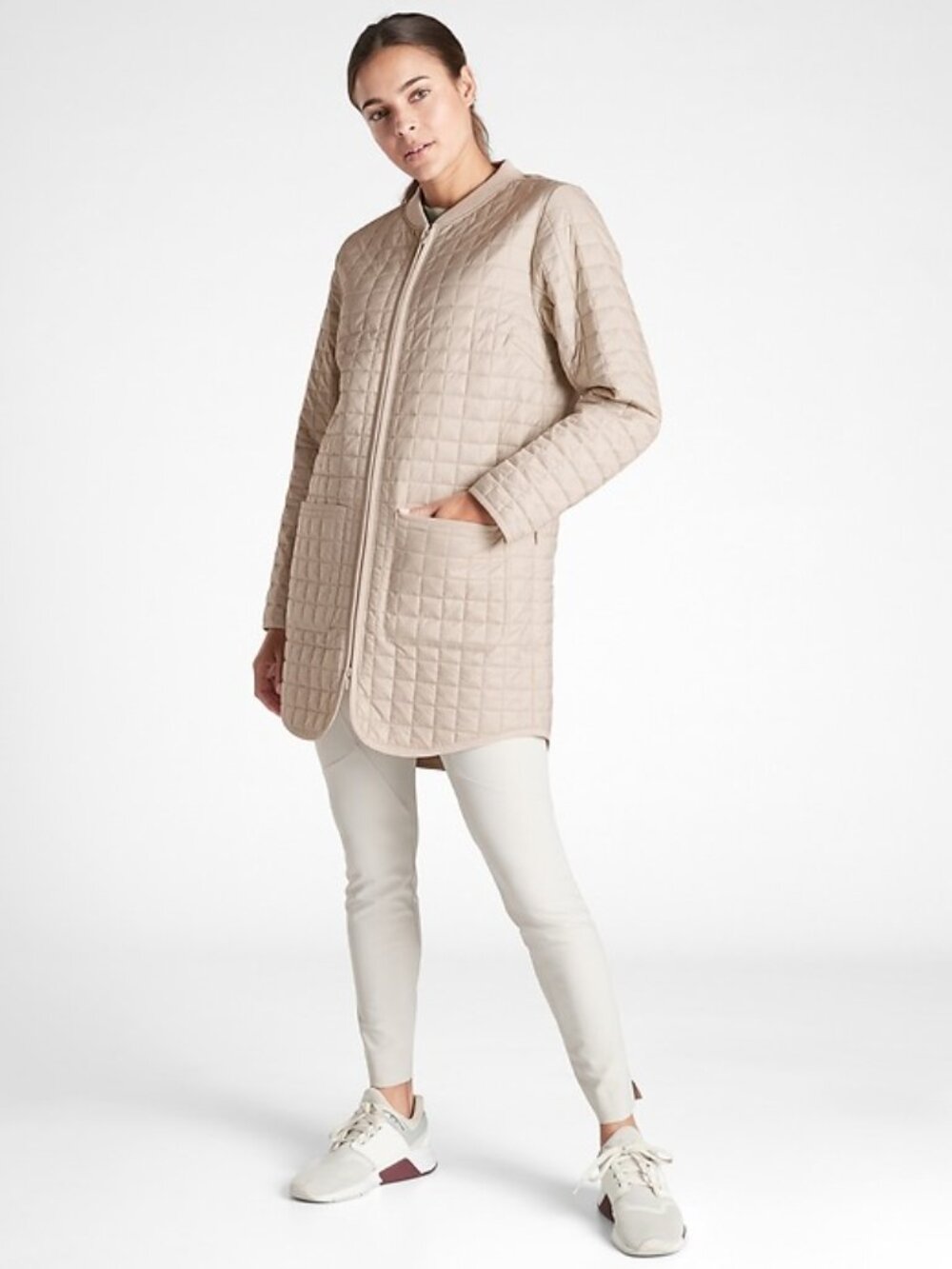NWOT Athleta Beige Quilted Grandview Primaloft Shell Jacket